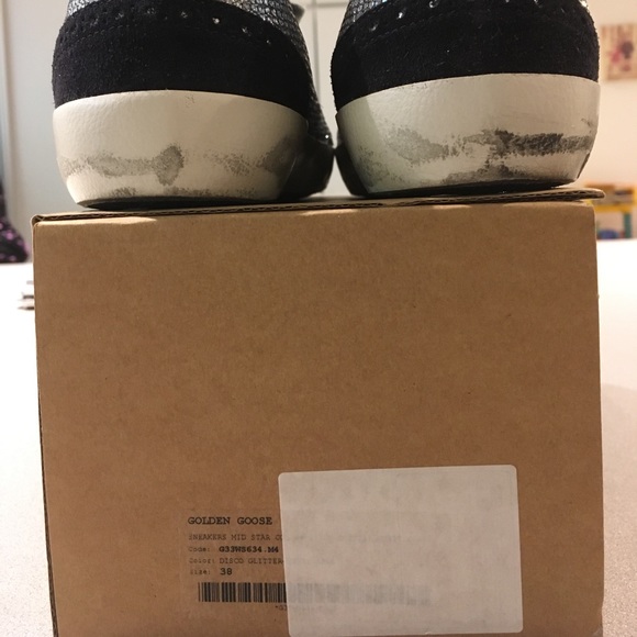 Golden Goose Mid Star Glitter/White Star Sneaker - Picture 2 of 7